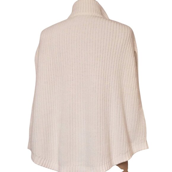 Tommy Hilfiger White Cotton Blend Sweater Cape Size XS / S - Picture 2 of 10